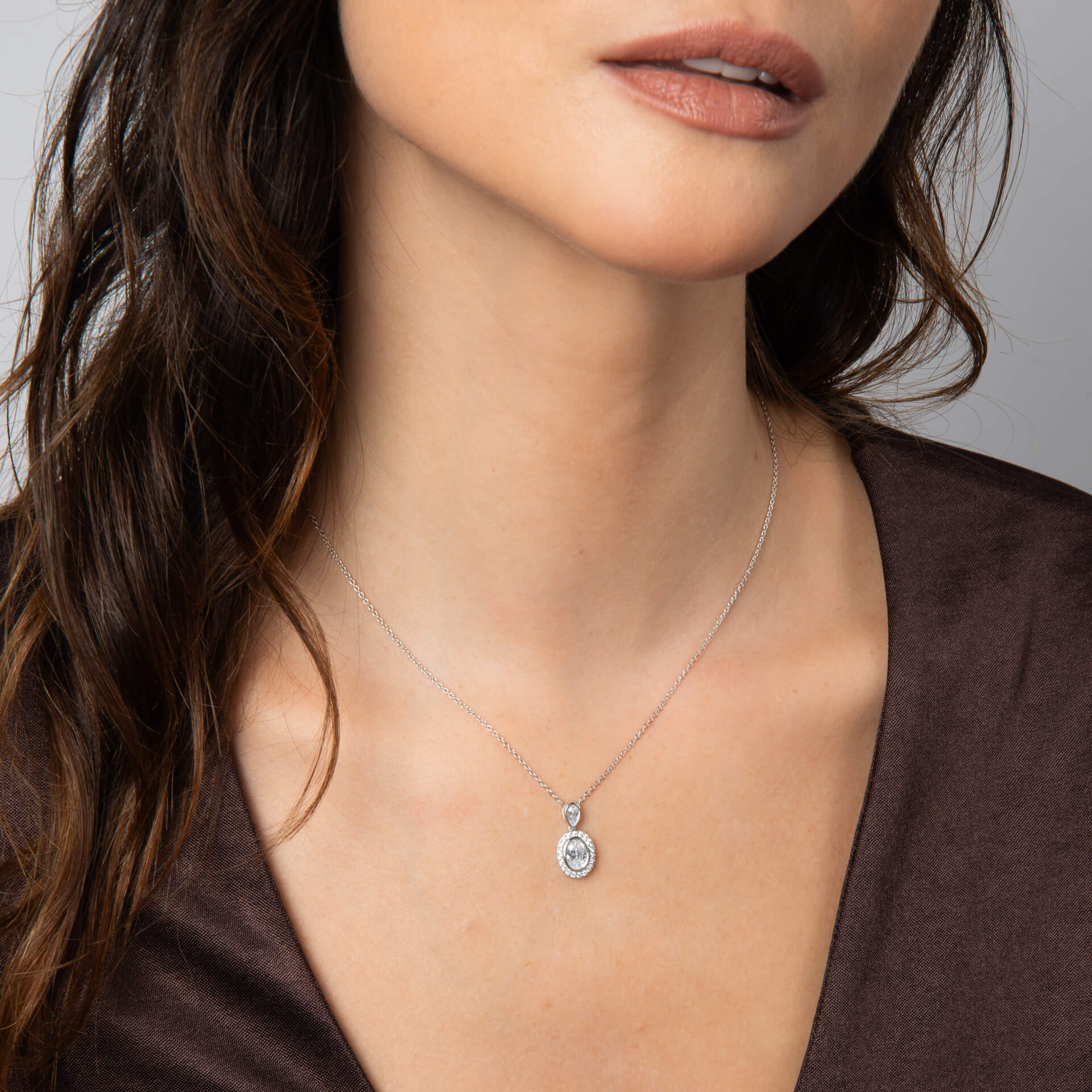Halo Double Drop Pendant