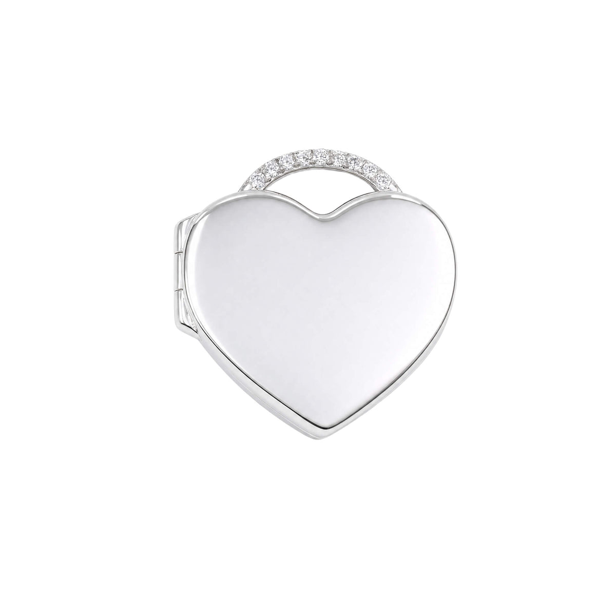Cubic Zirconia Detail Heart Locket