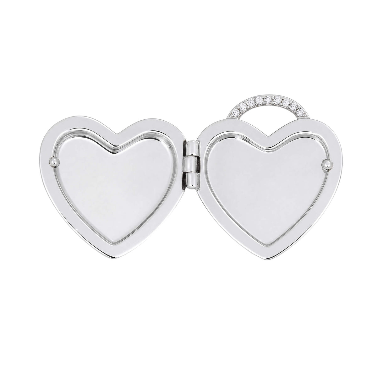 Cubic Zirconia Detail Heart Locket