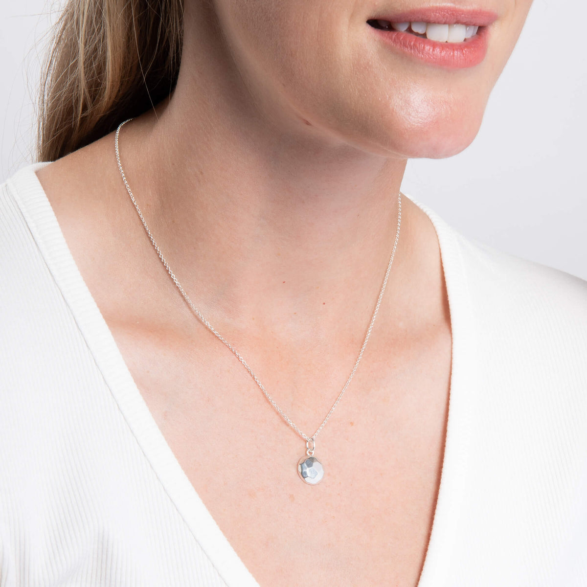 Round Hammered Texture Pendant