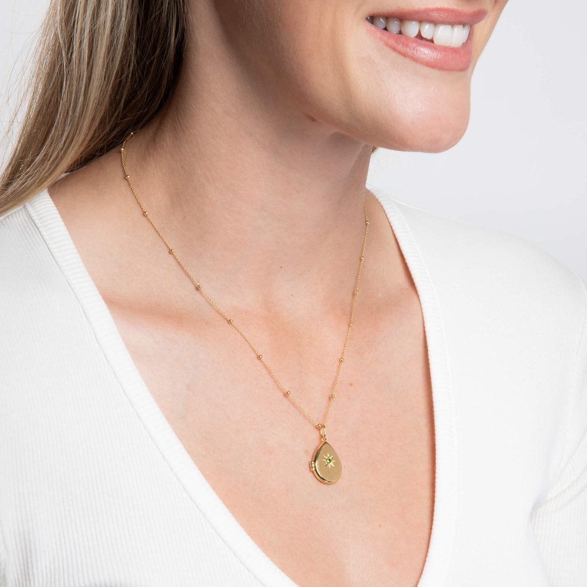 Starburst Teardrop Locket