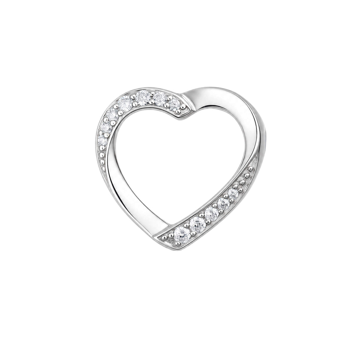 Ribbon Open Heart Pendant
