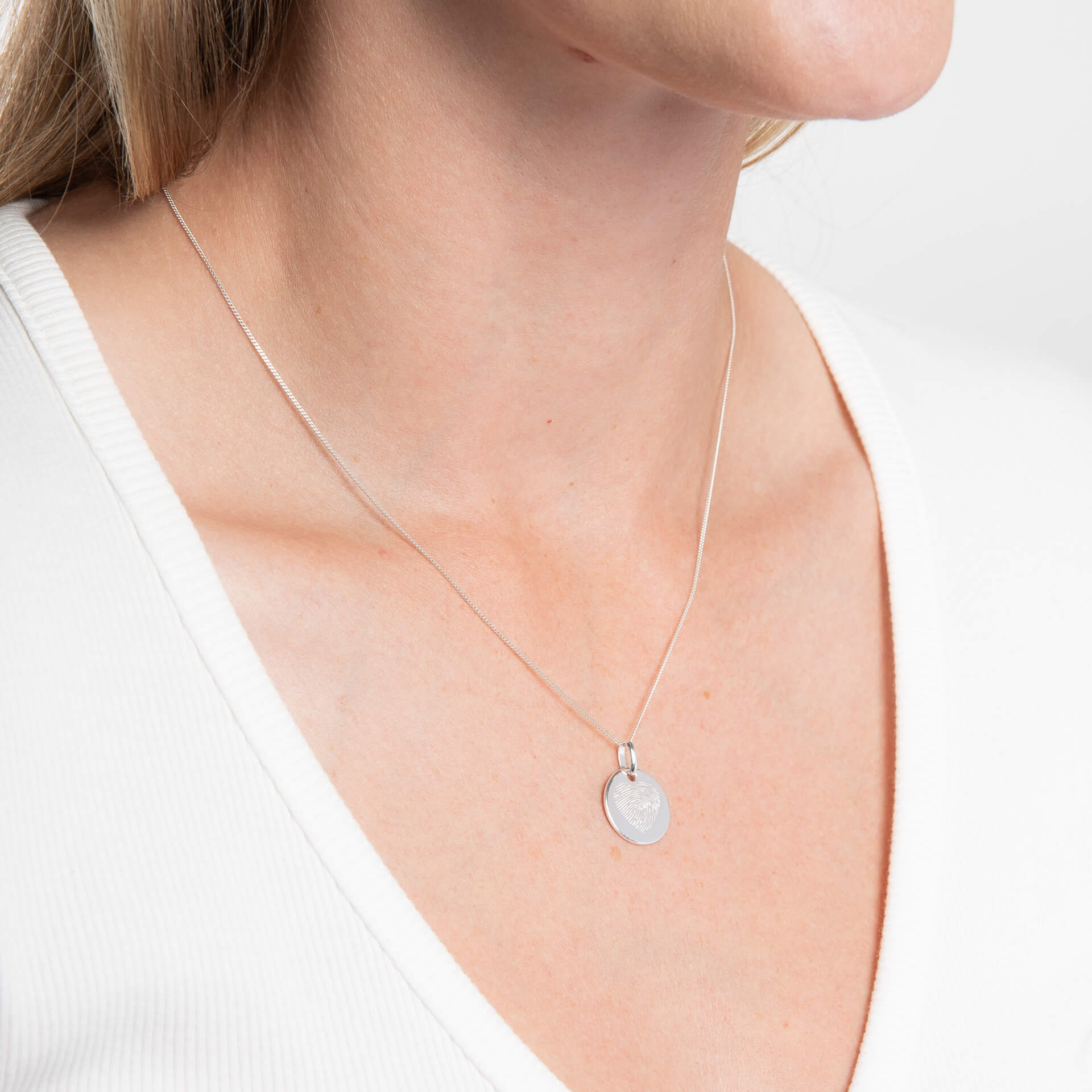 Fingerprint Heart Pendant