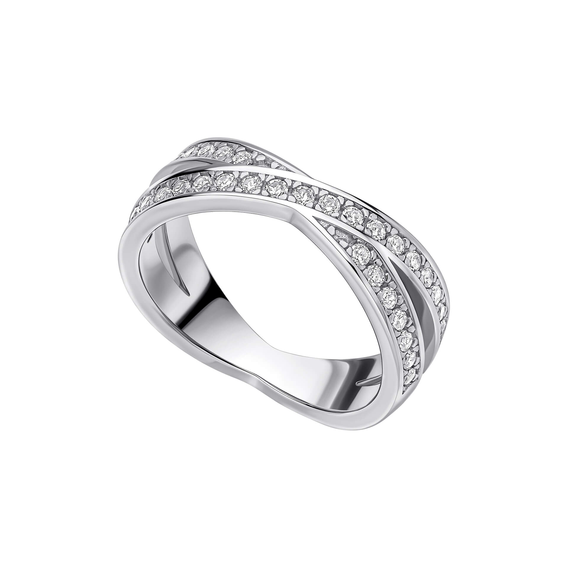 Zirconia Criss Cross Ring