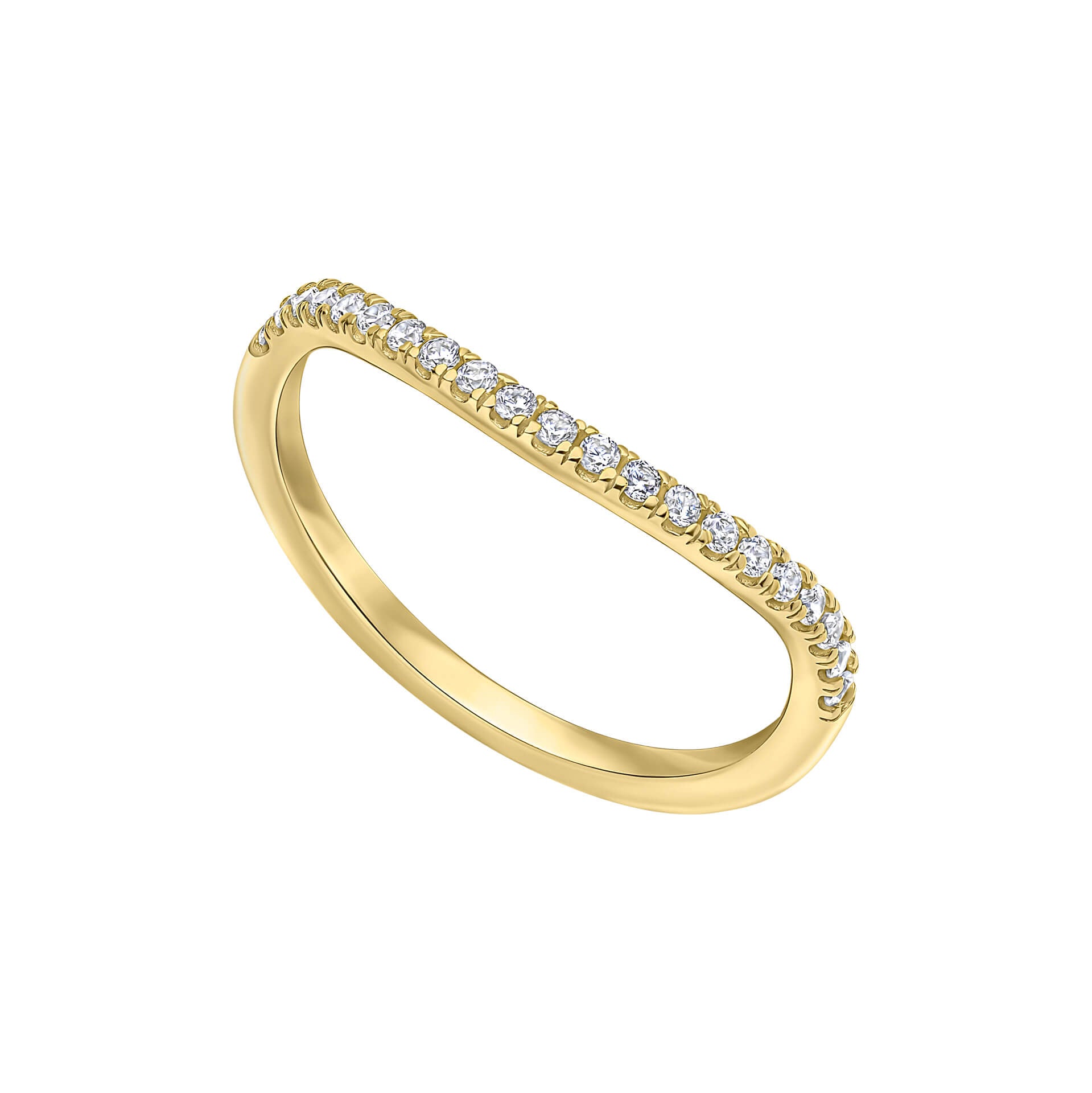 Zirconia Wave Cluster Ring