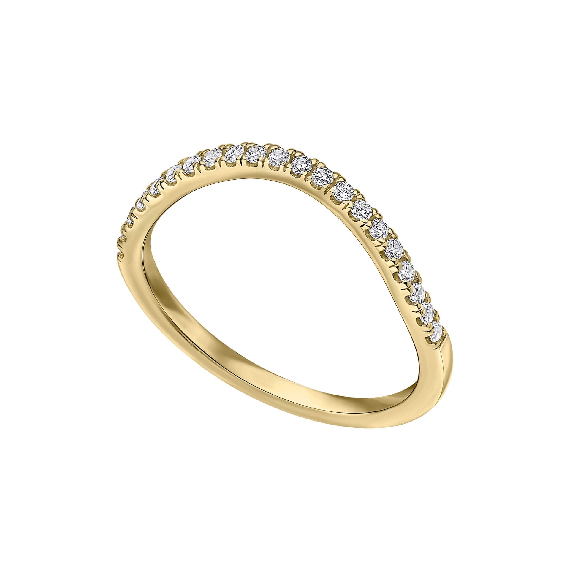 Zirconia Wave Cluster Ring