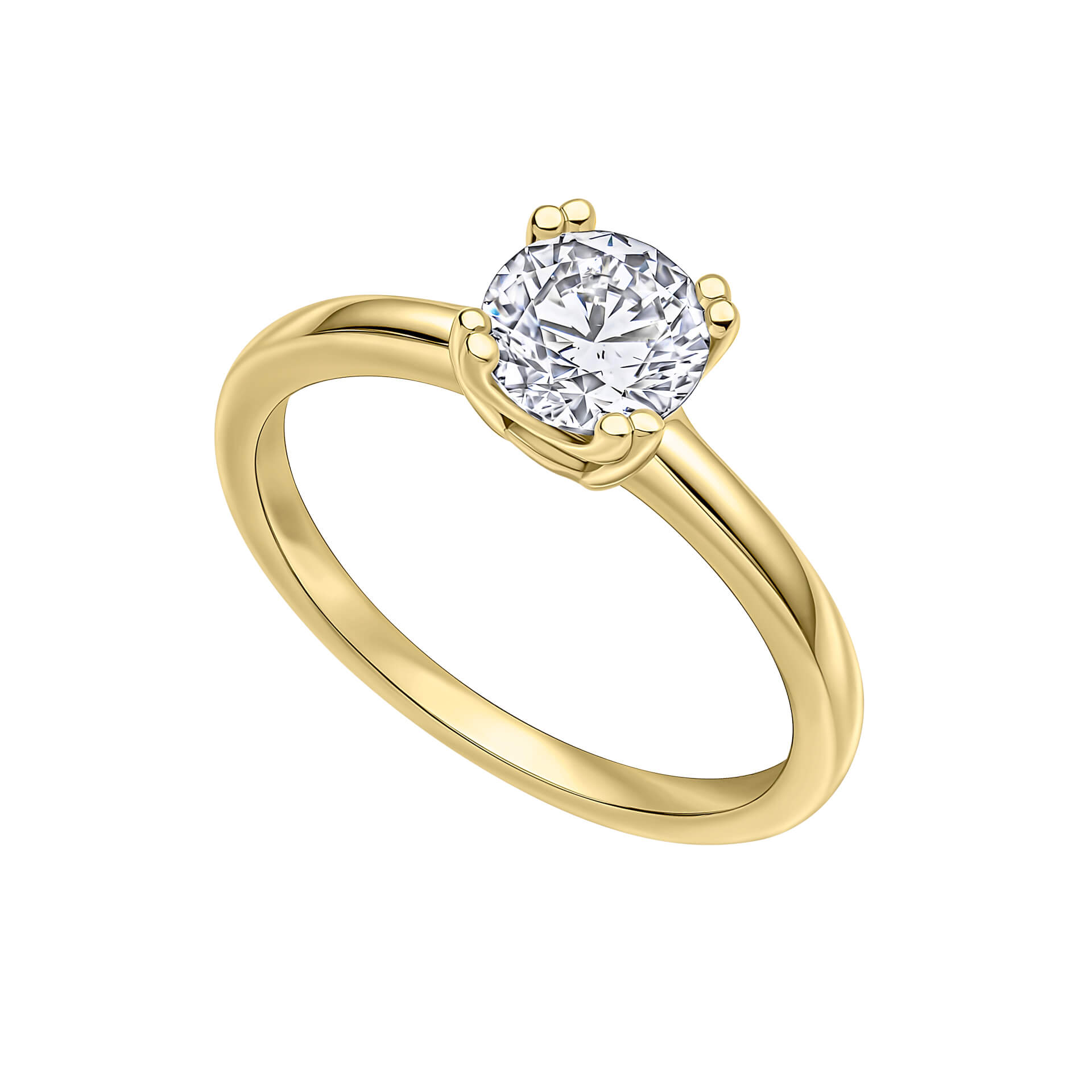 Double Claw Solitaire Ring