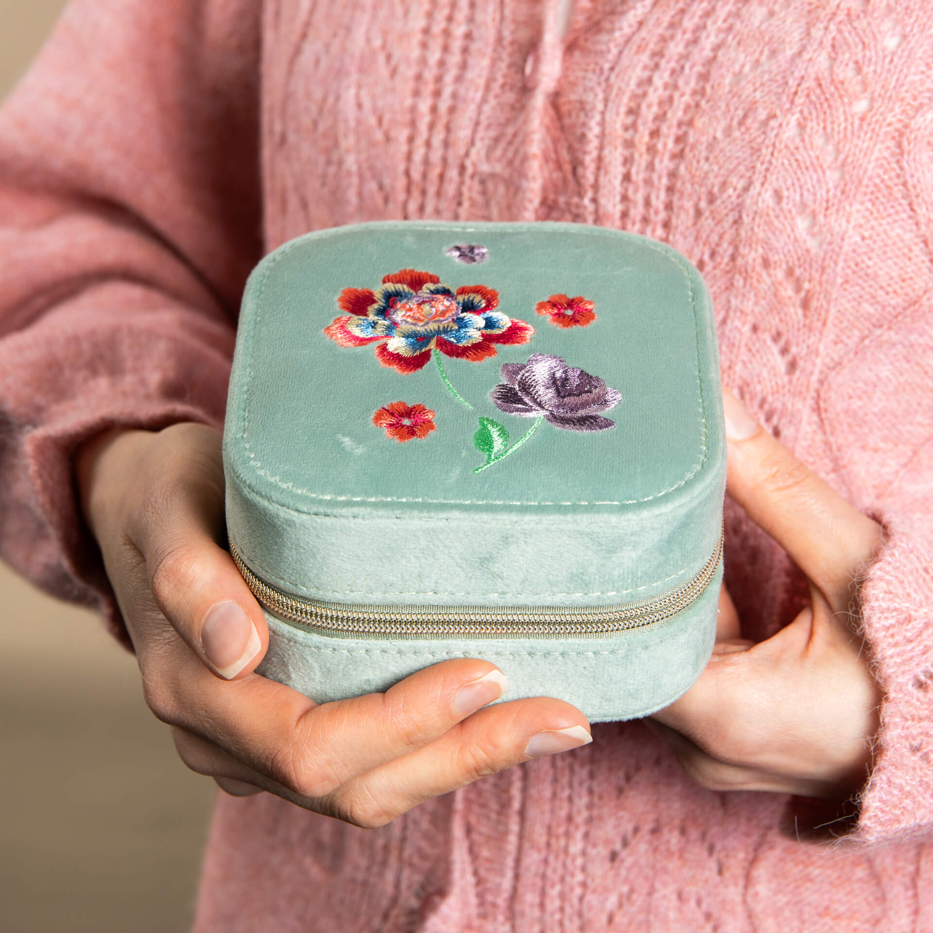 Elveden Embroidered Jewellery Box