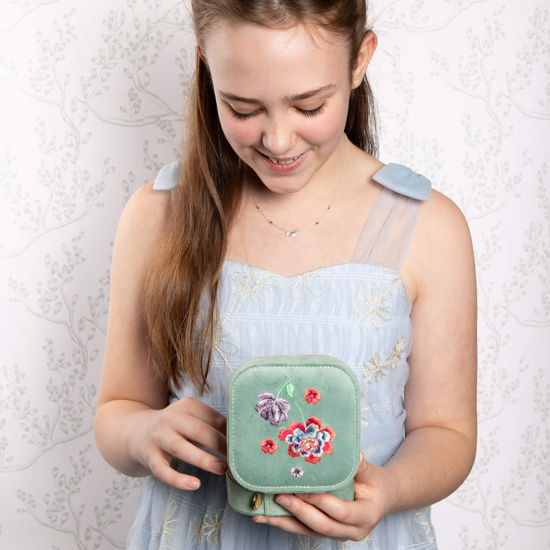 Elveden Embroidered Jewellery Box