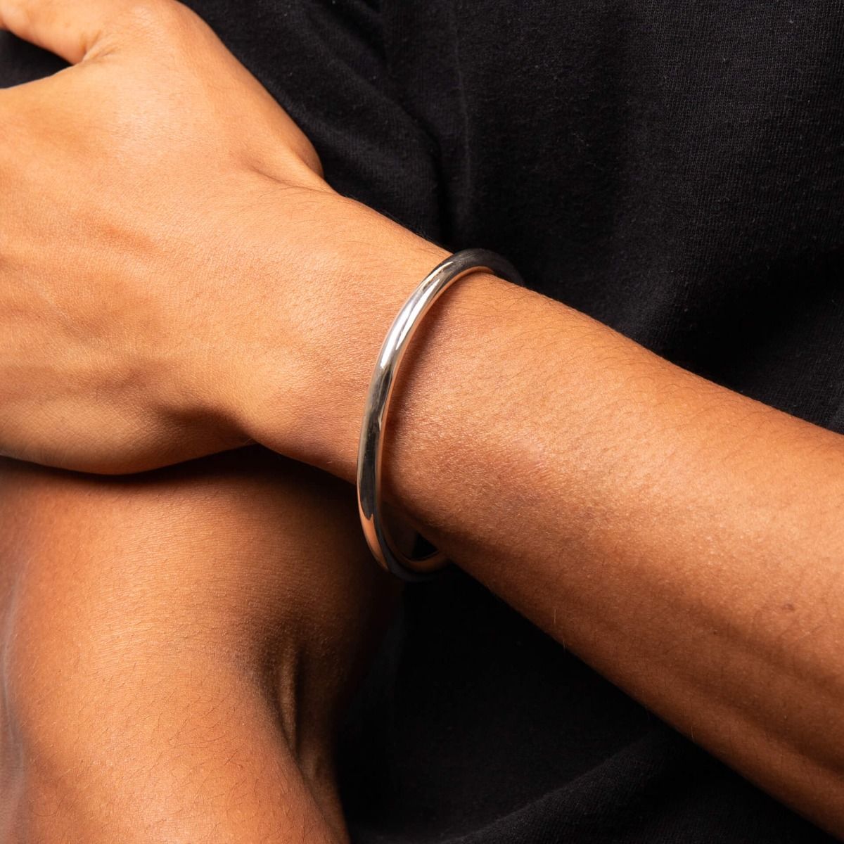 Oxidised Patterned Bangle