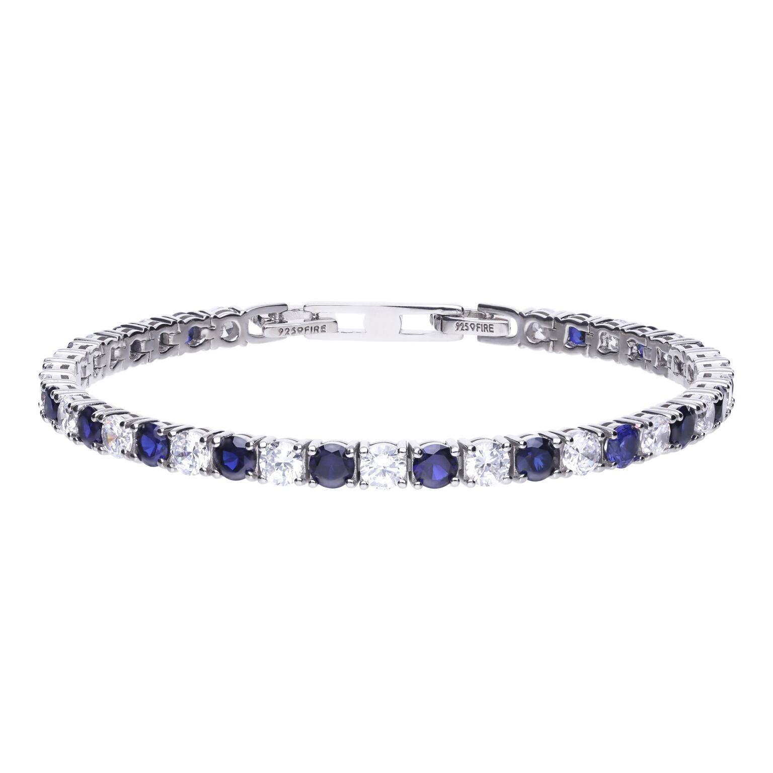 Two Tone Zirconia Tennis Bracelet