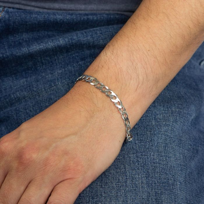 Heavyweight Diamond Cut Curb Chain Bracelet