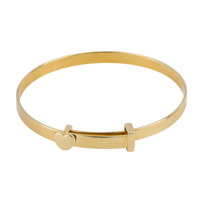 Heart Motif Expandable Bangle