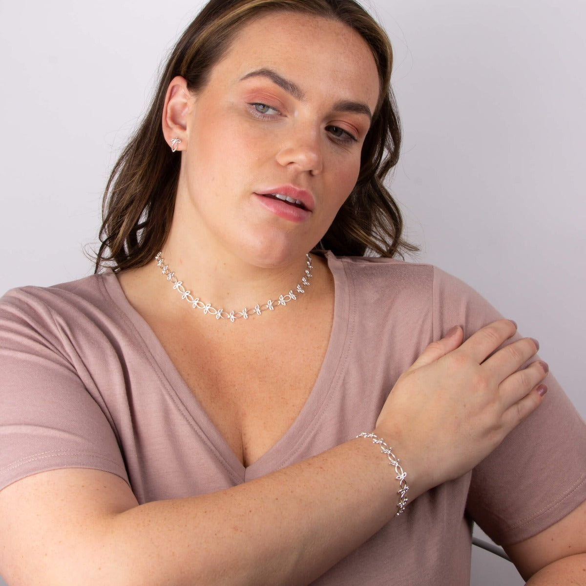 Leaf Trio Chain Bracelet
