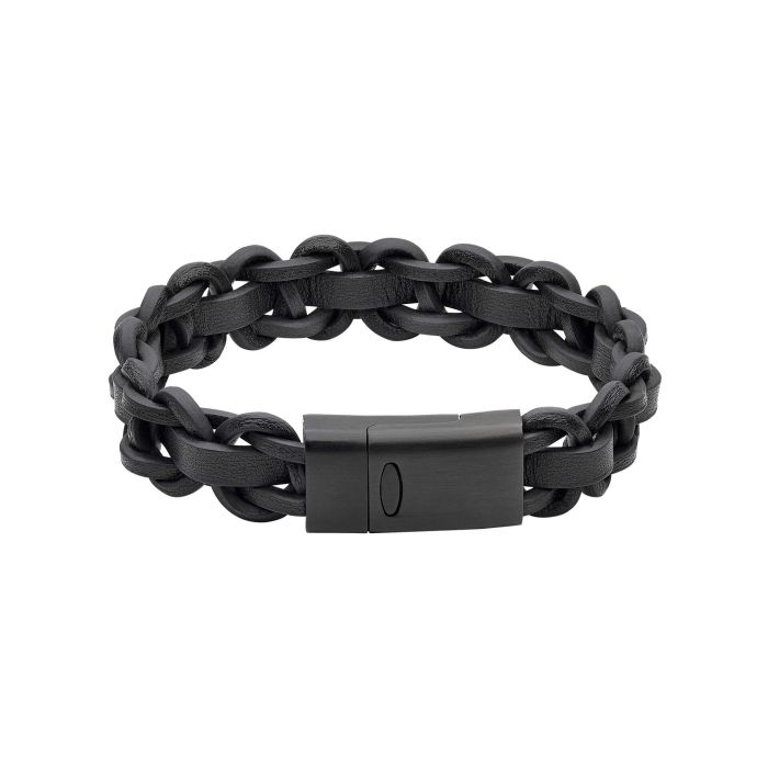 Thick Braided Leather Bracelet