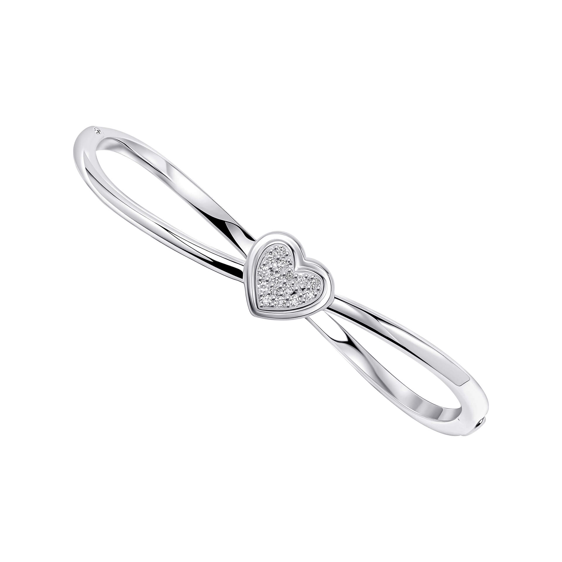 Hinged Heart Bangle