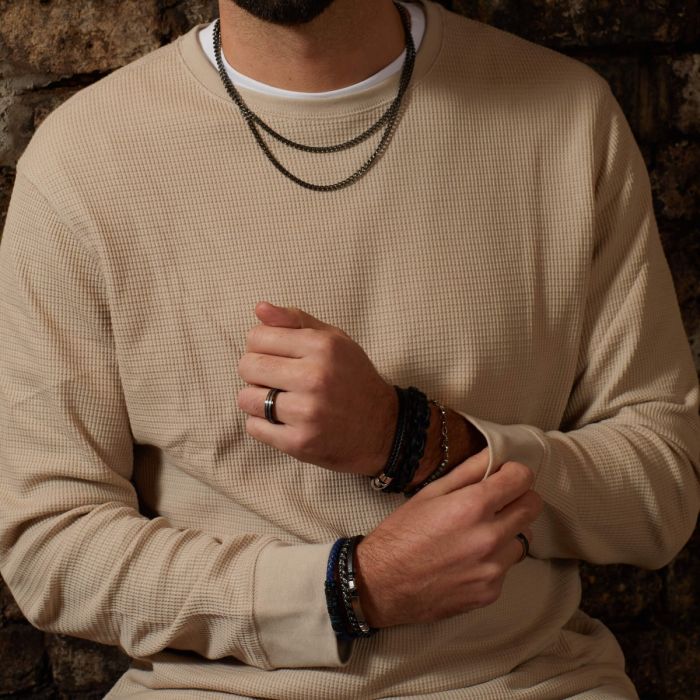 Thick Braided Leather Bracelet