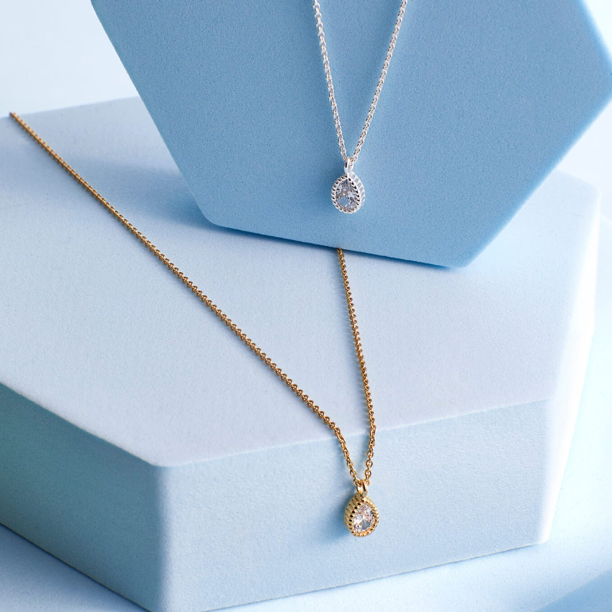 Teardrop Necklace with Cubic Zirconia