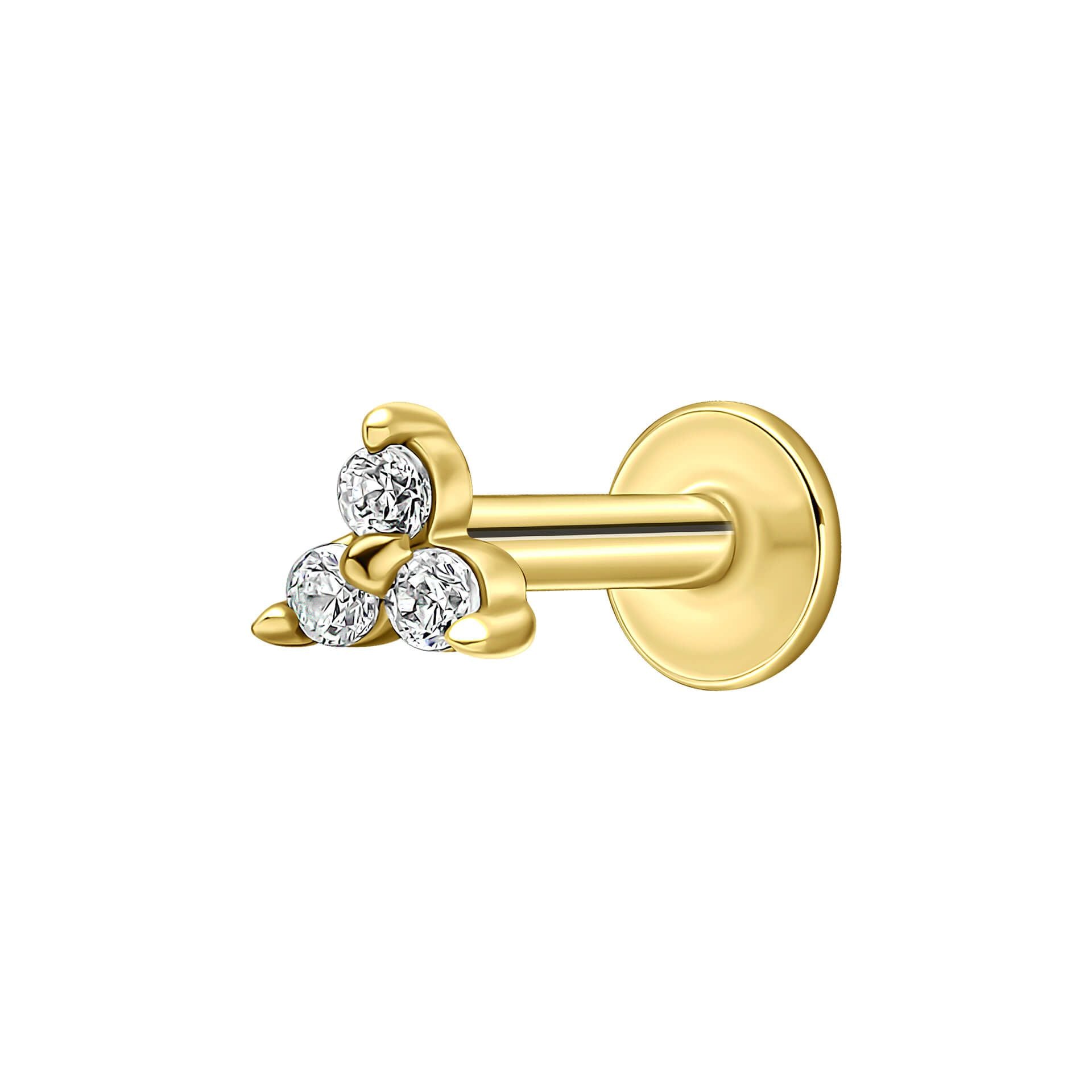 Trilogy Labret Stud Earring