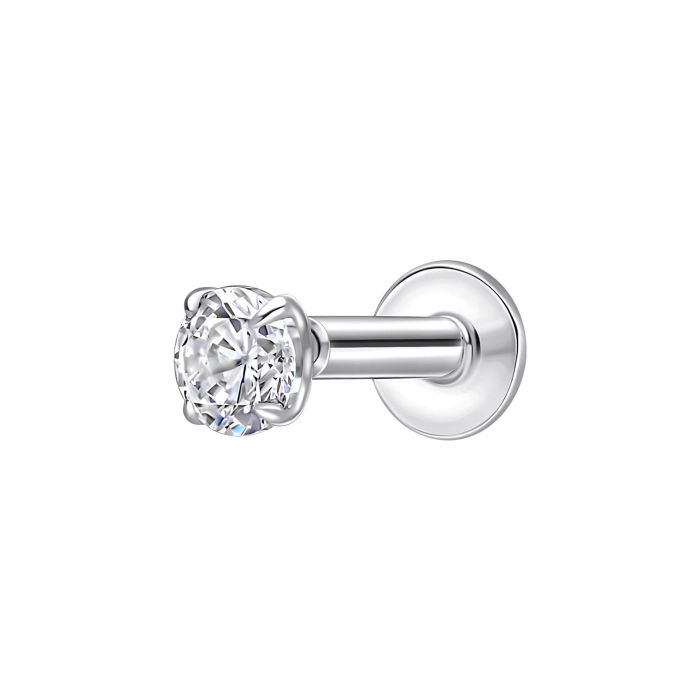 Cubic Zirconia Labret Stud Earring