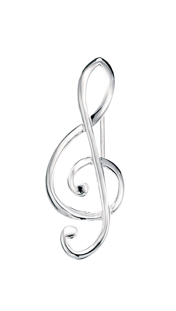 Treble Clef Brooch