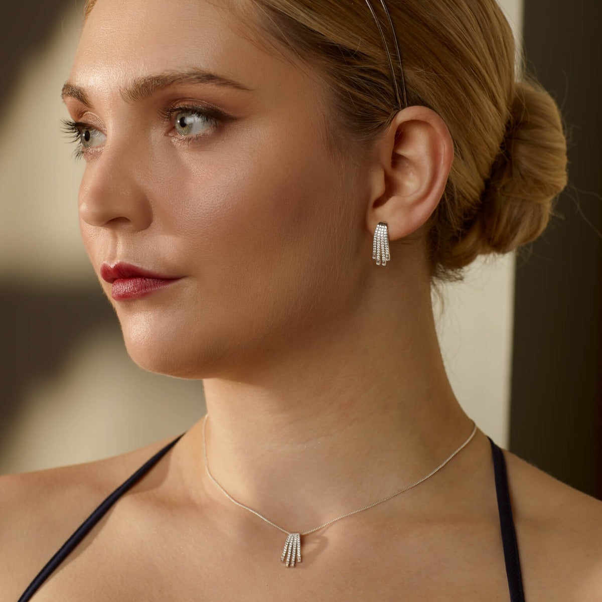 Waterfall Zirconia Drop Earrings