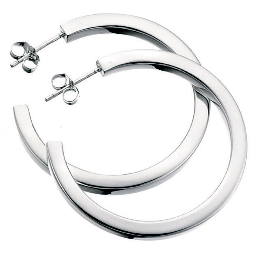 Square Cut Hoop Earrings