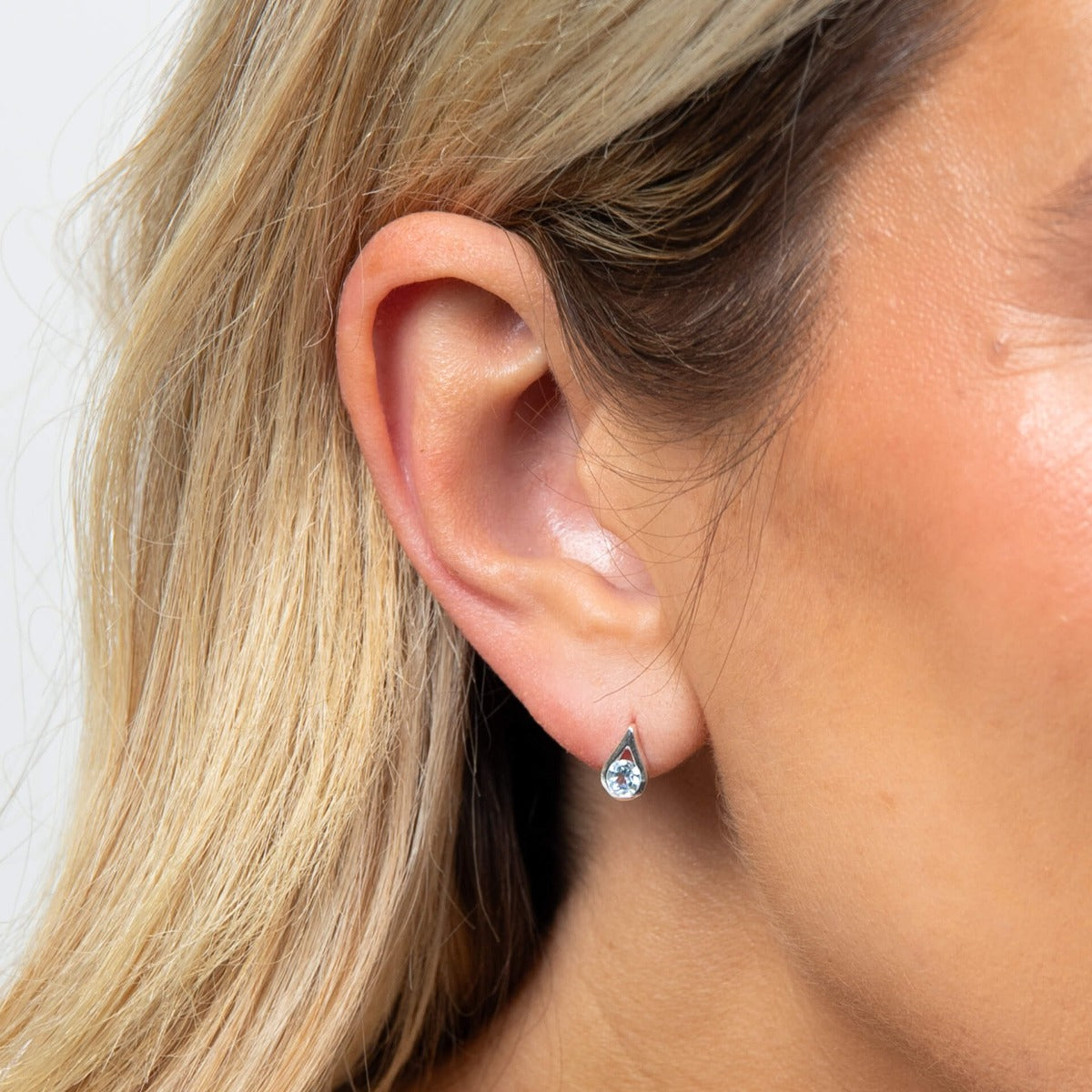 Teardrop Stud Earrings