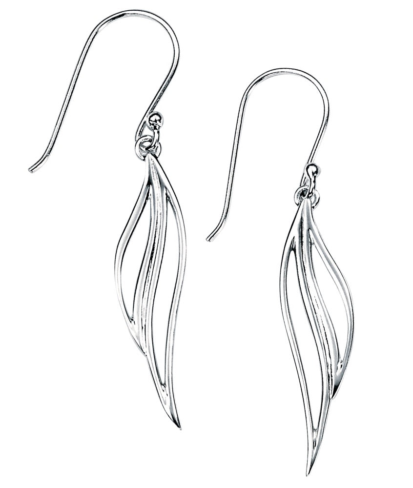 Open Leaf Drop Earrings