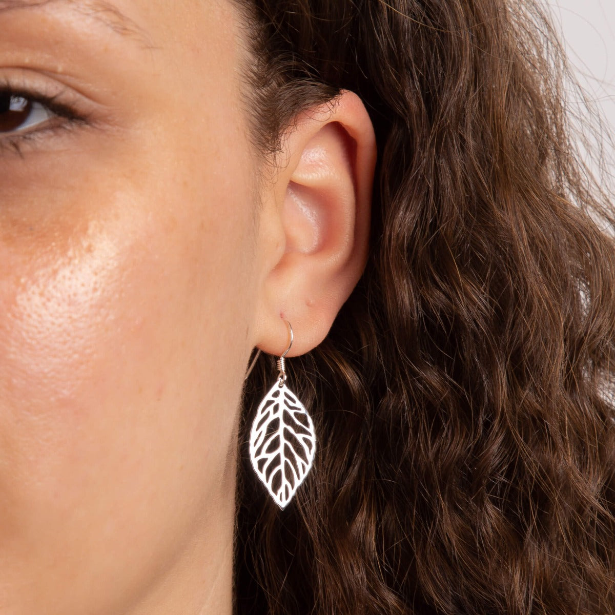 Cut Out Leaf Drop Earrings