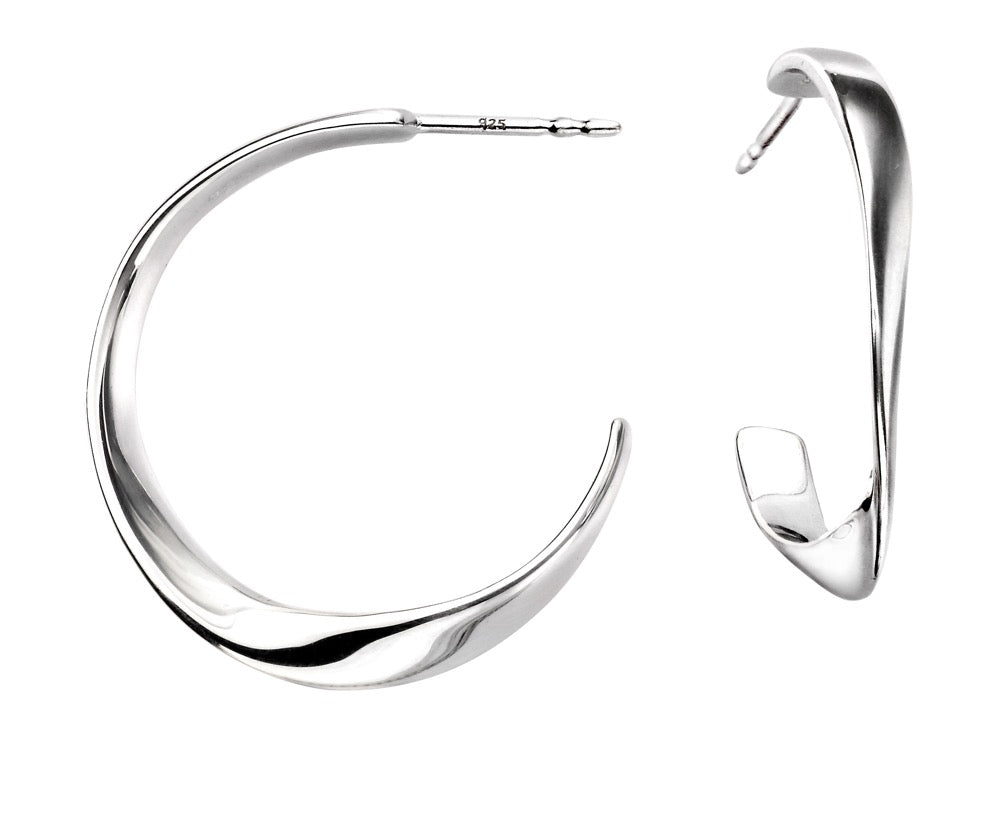 Twisted Solid Hoop Earrings