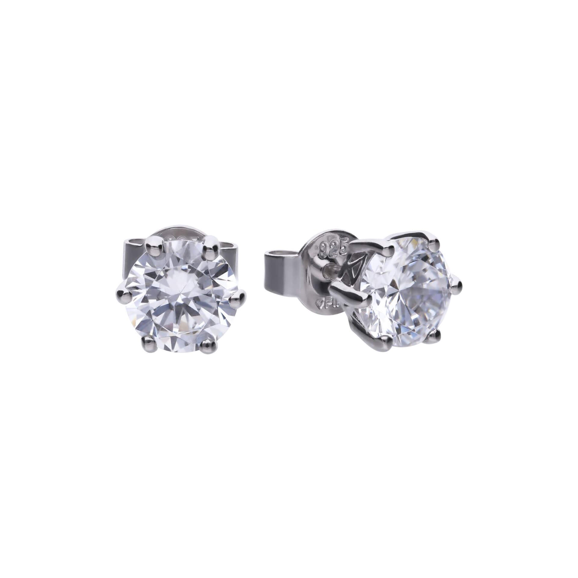 Six Claw Carat Stud Earrings
