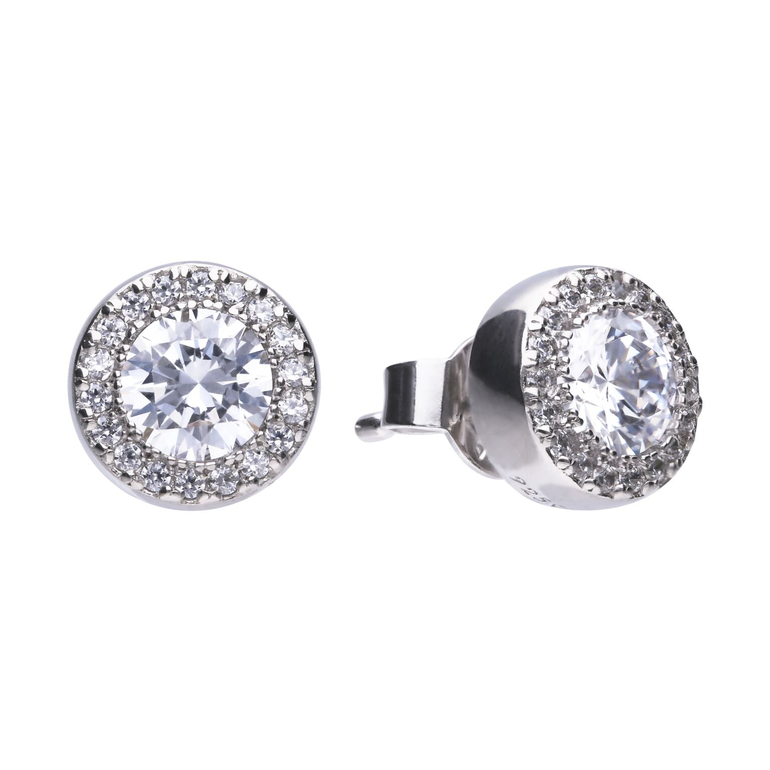 Round Cluster Stud Earrings