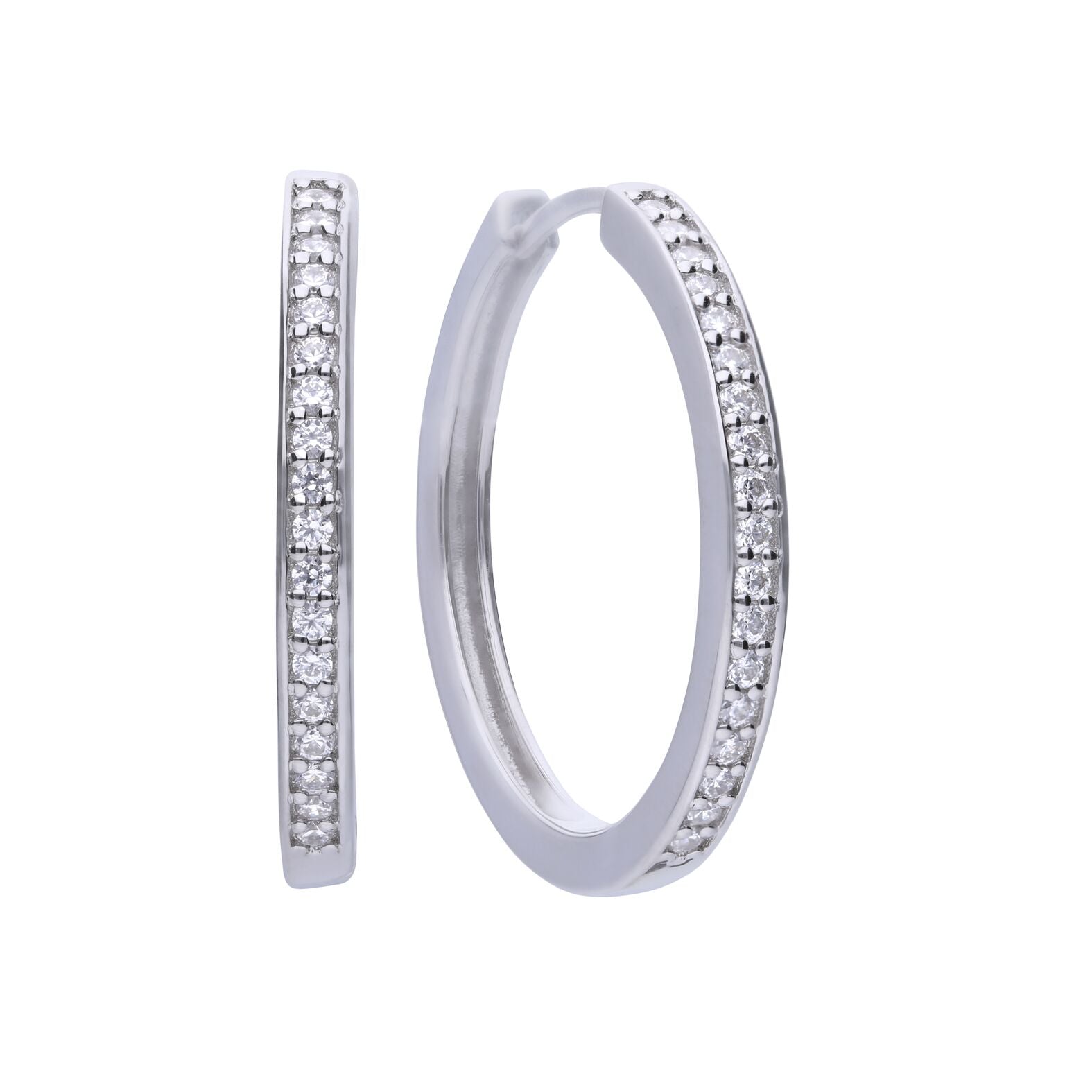 Classic Creole Zirconia Hoop Earrings