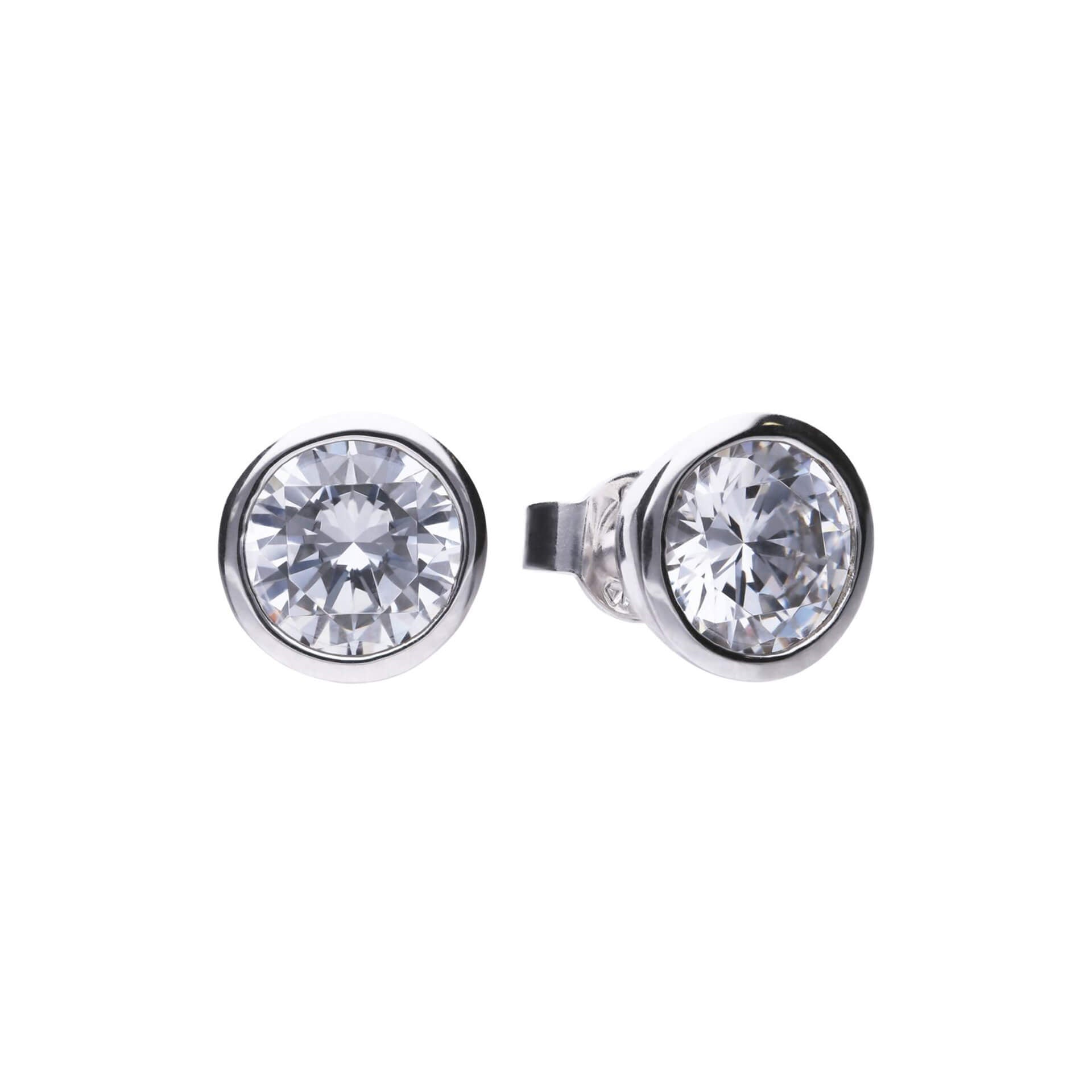 Bezel Carat Stud Earrings