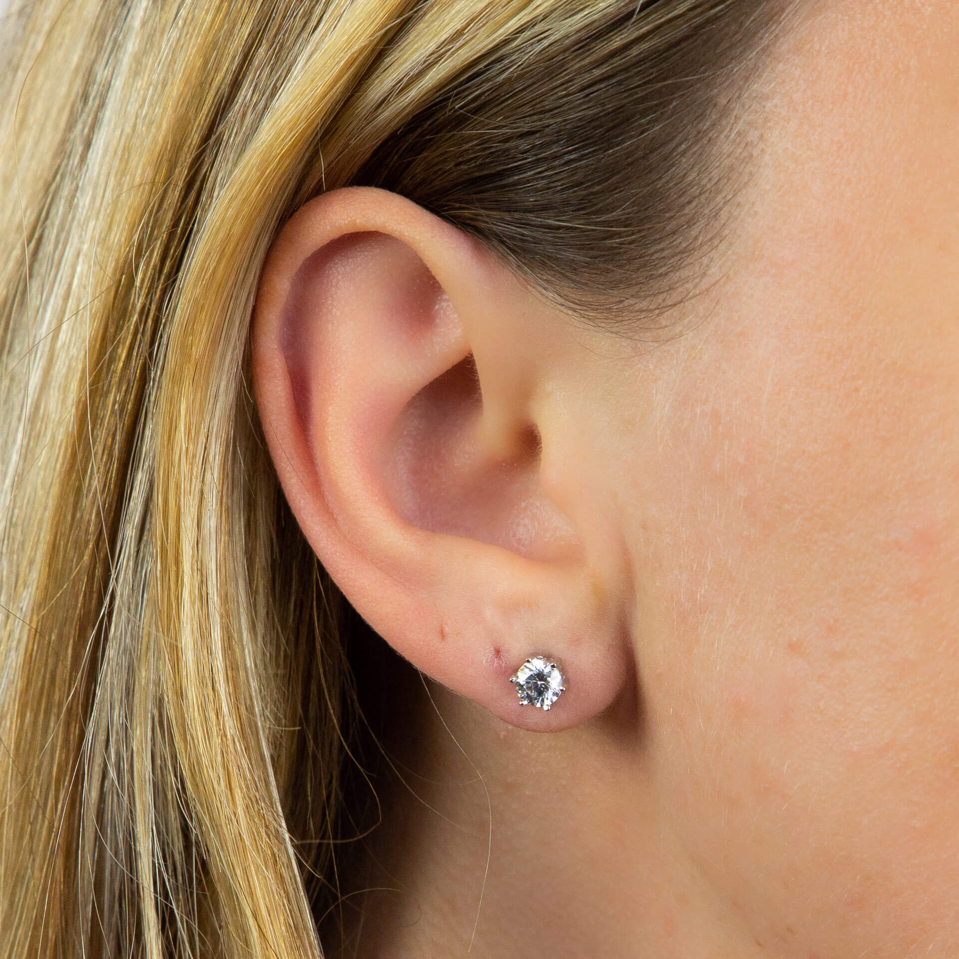 Six Claw Carat Stud Earrings