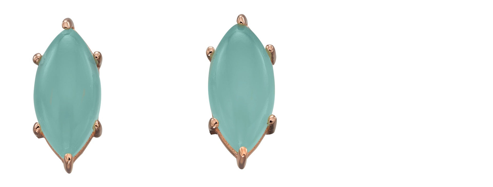 Marquise Aqua Chalcedony Earrings