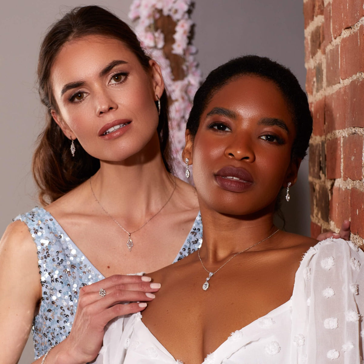 Marquise and Pave Zirconia Drop Earrings