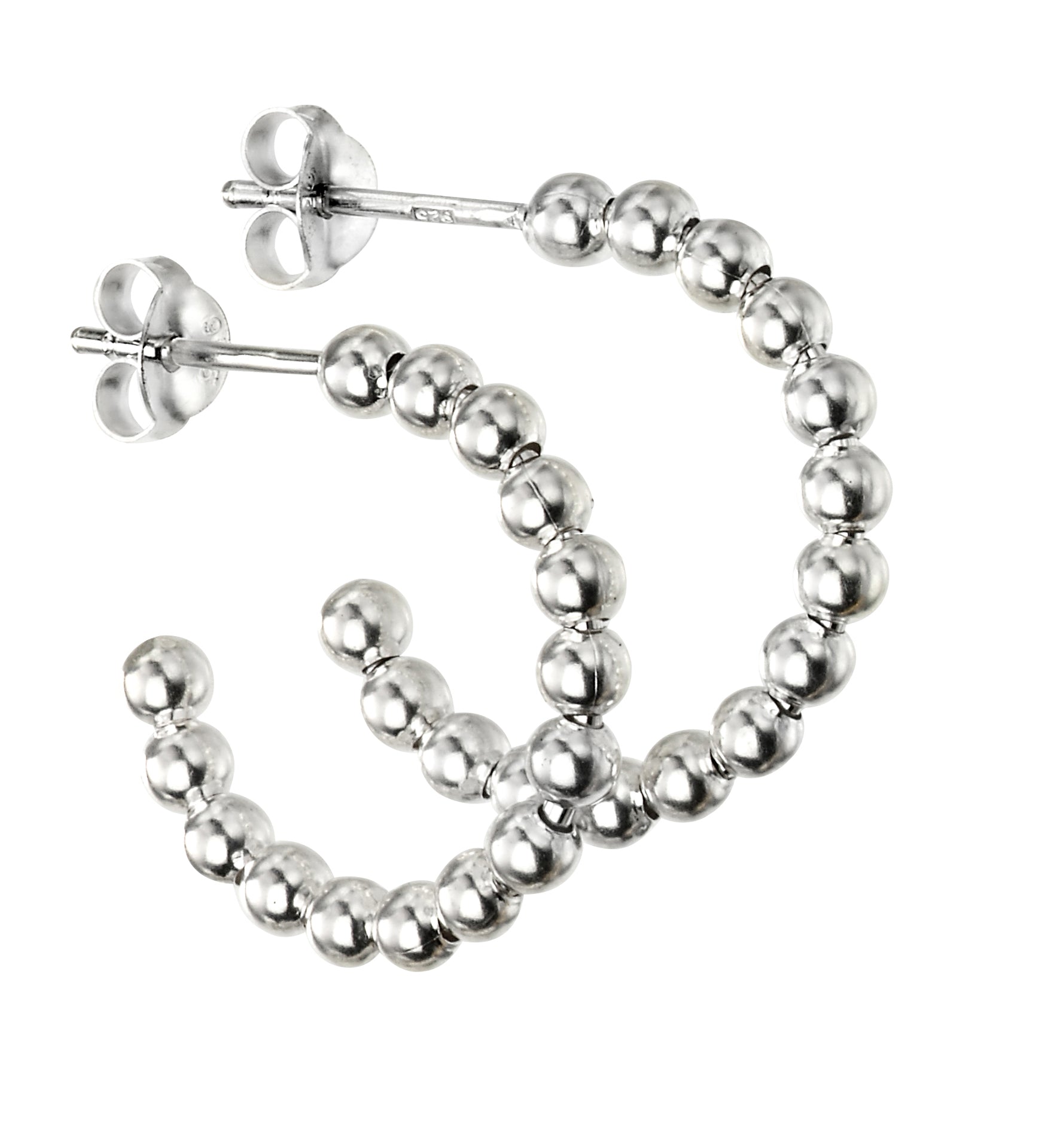 3/4 Ball Hoop Earrings