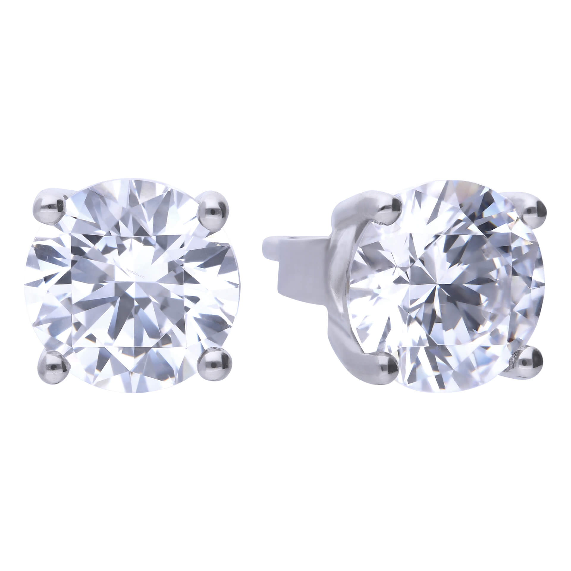 Four Claw Carat Stud Earrings