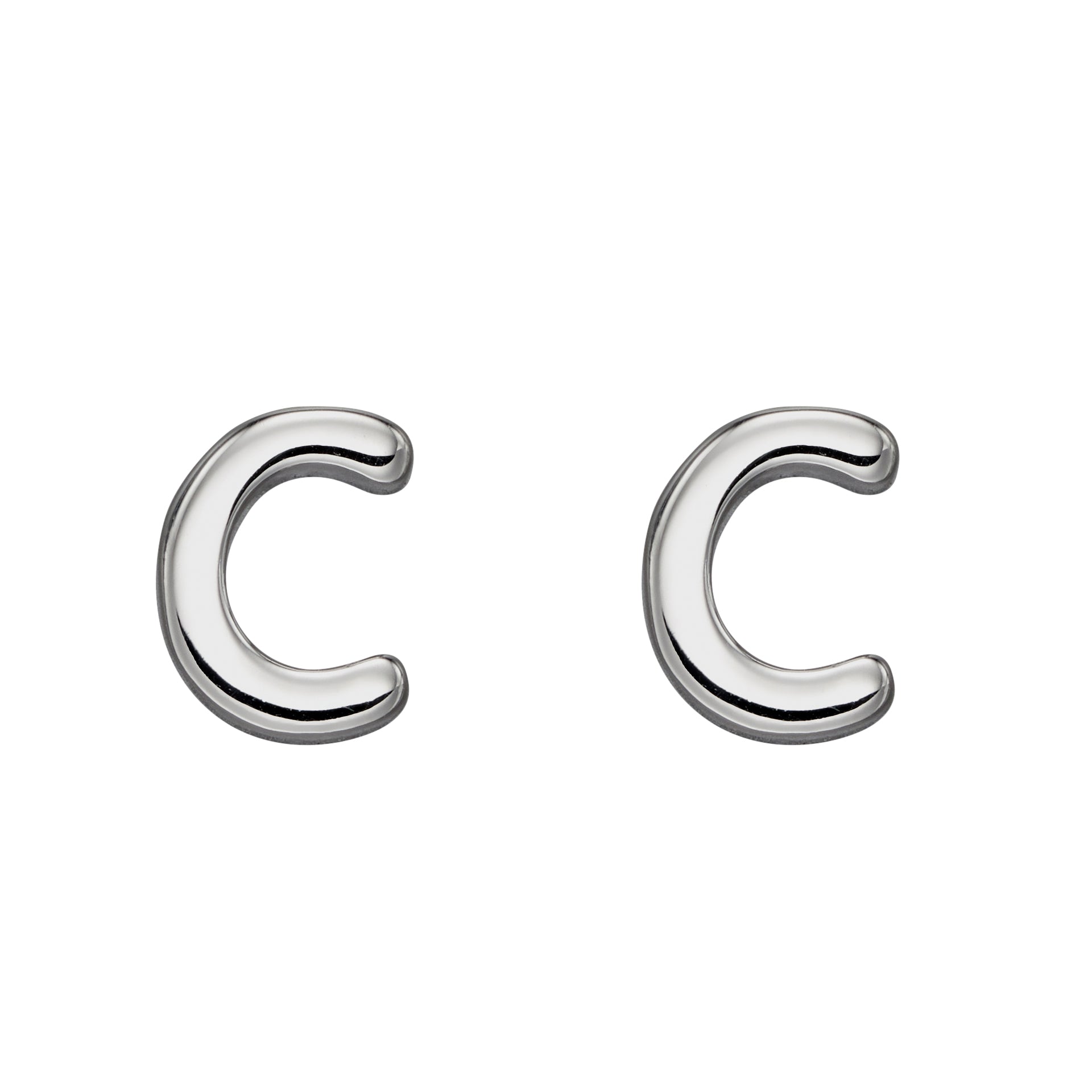 Initial Stud Earrings