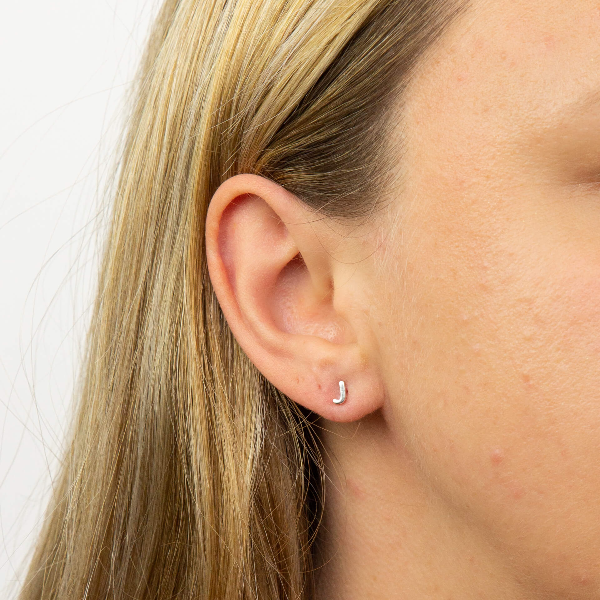 Initial Stud Earrings