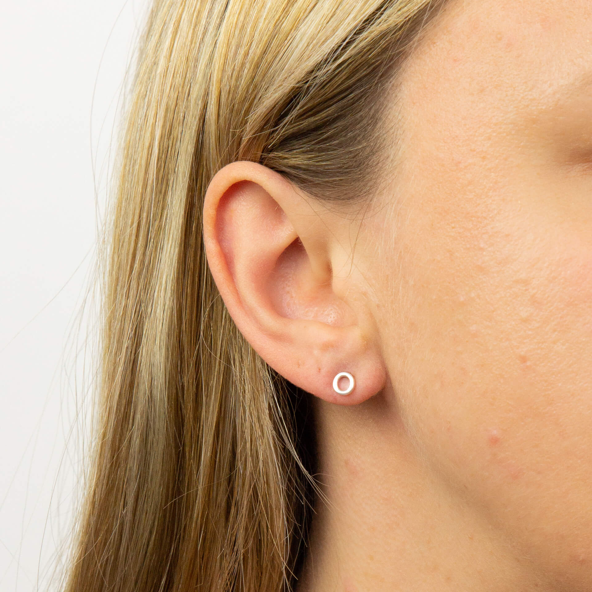 Initial Stud Earrings