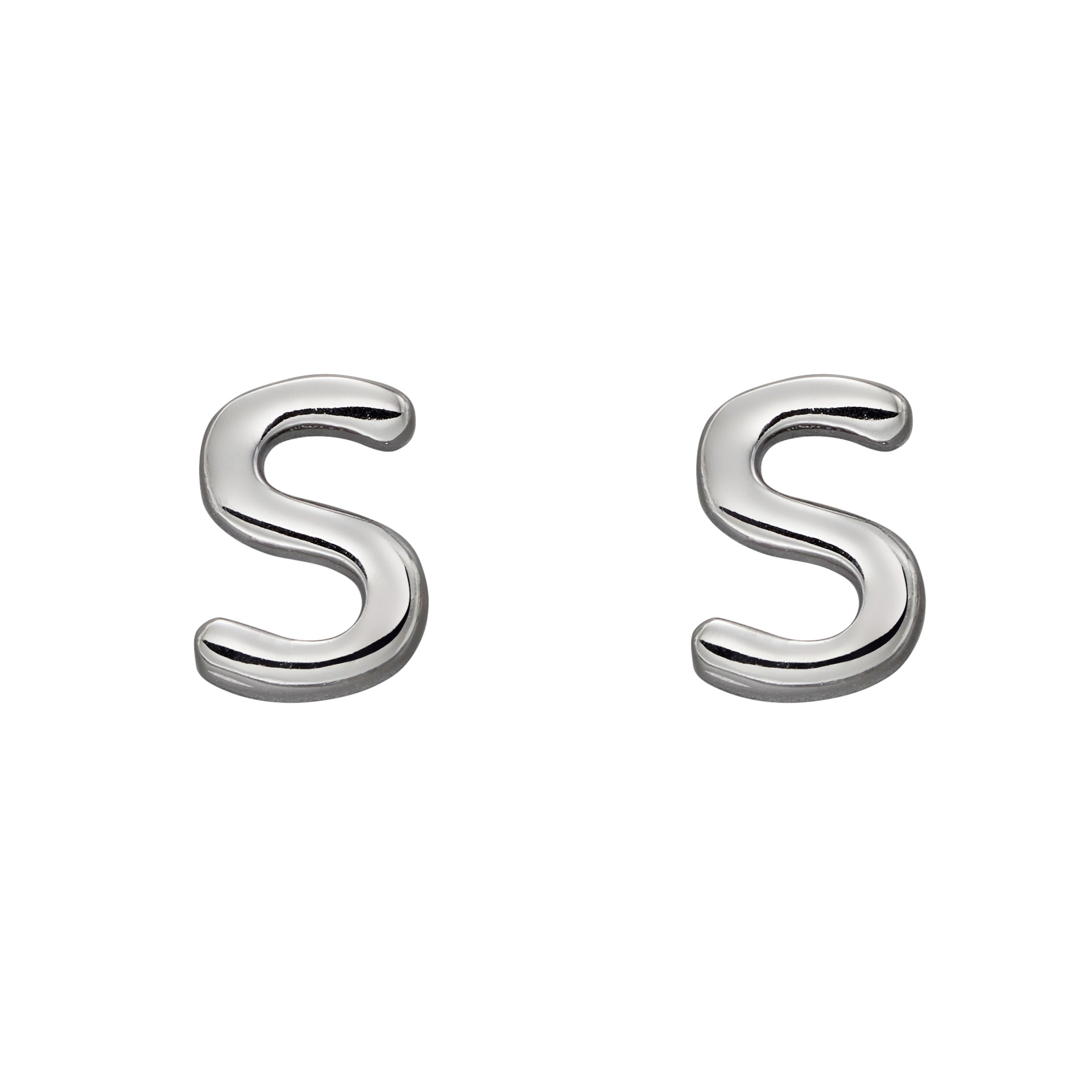 Initial Stud Earrings