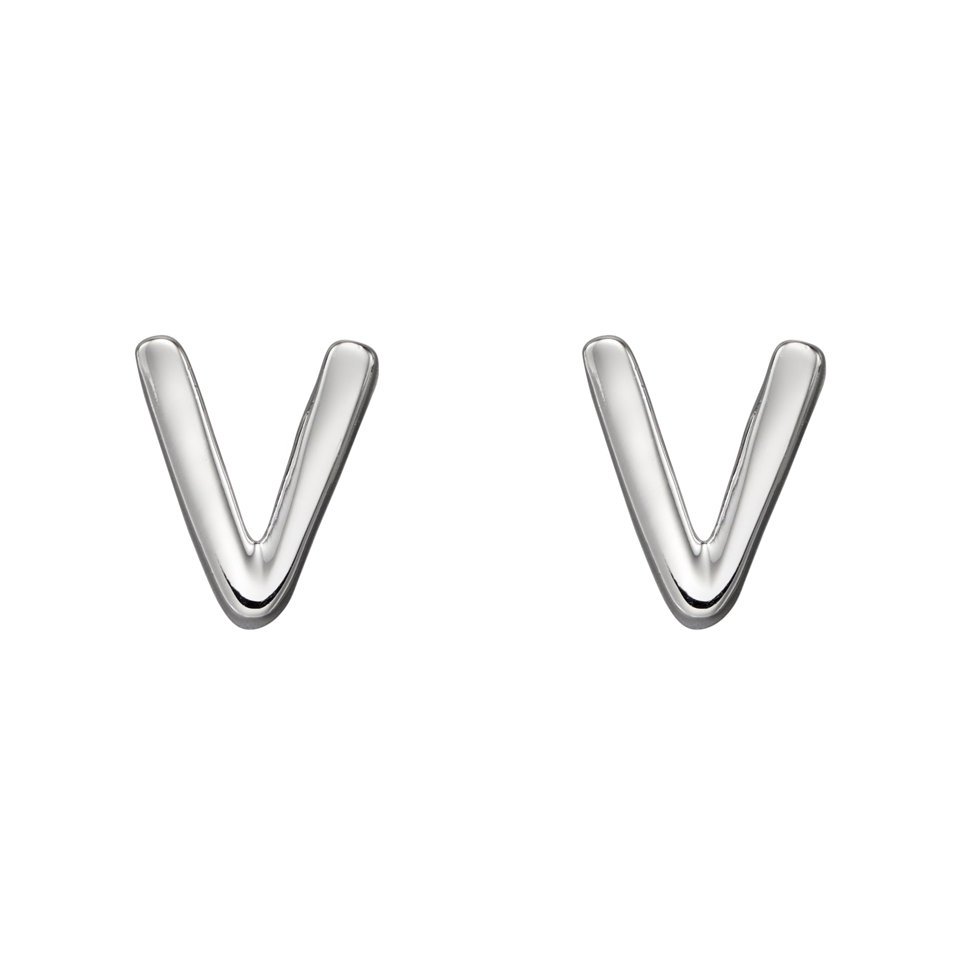 Initial Stud Earrings