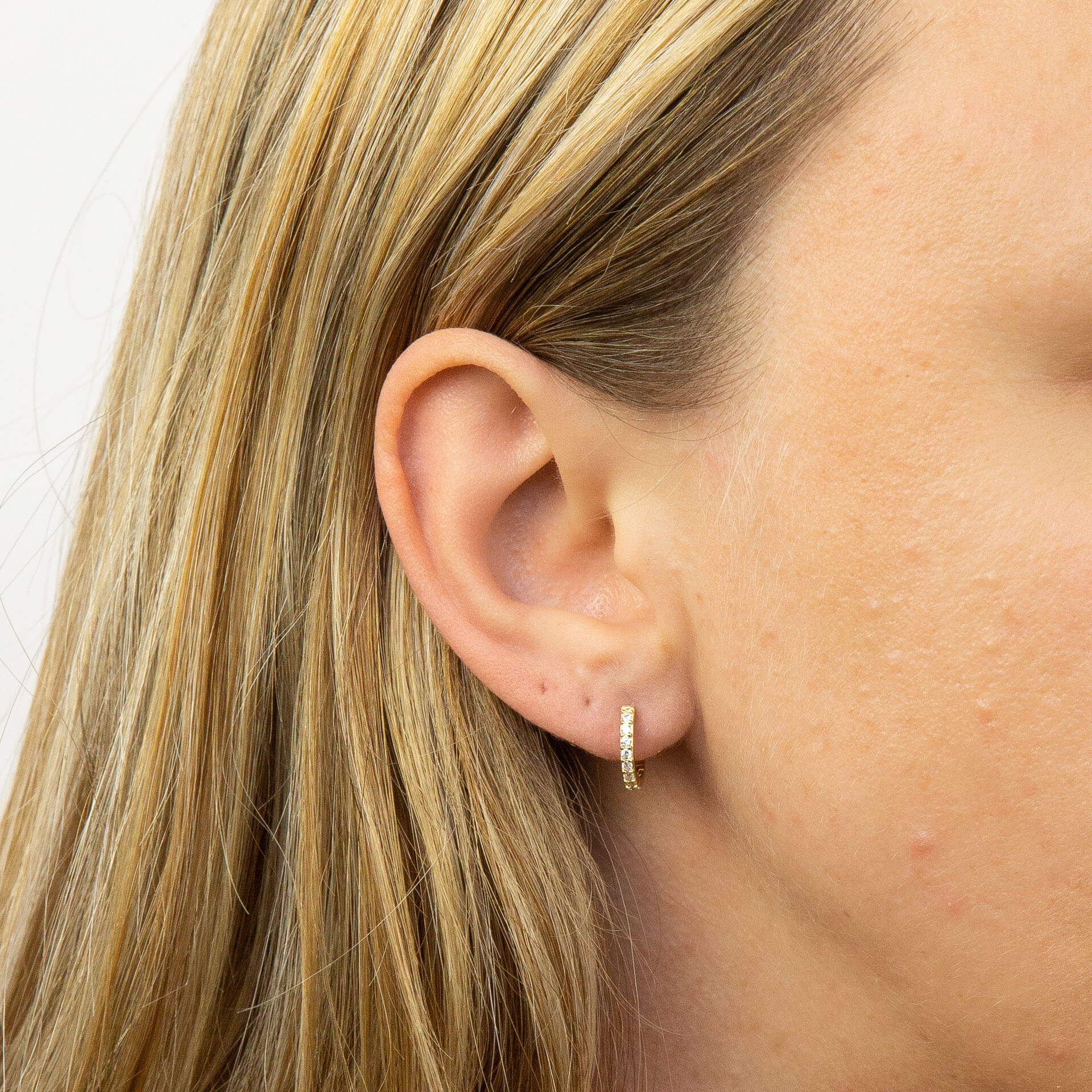 Hoop Earrings with Cubic Zirconia