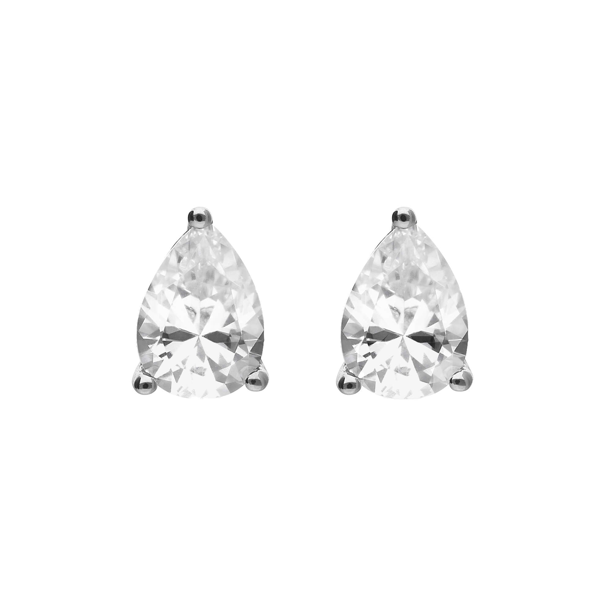 Teardrop Shaped Zirconia Stud Earrings