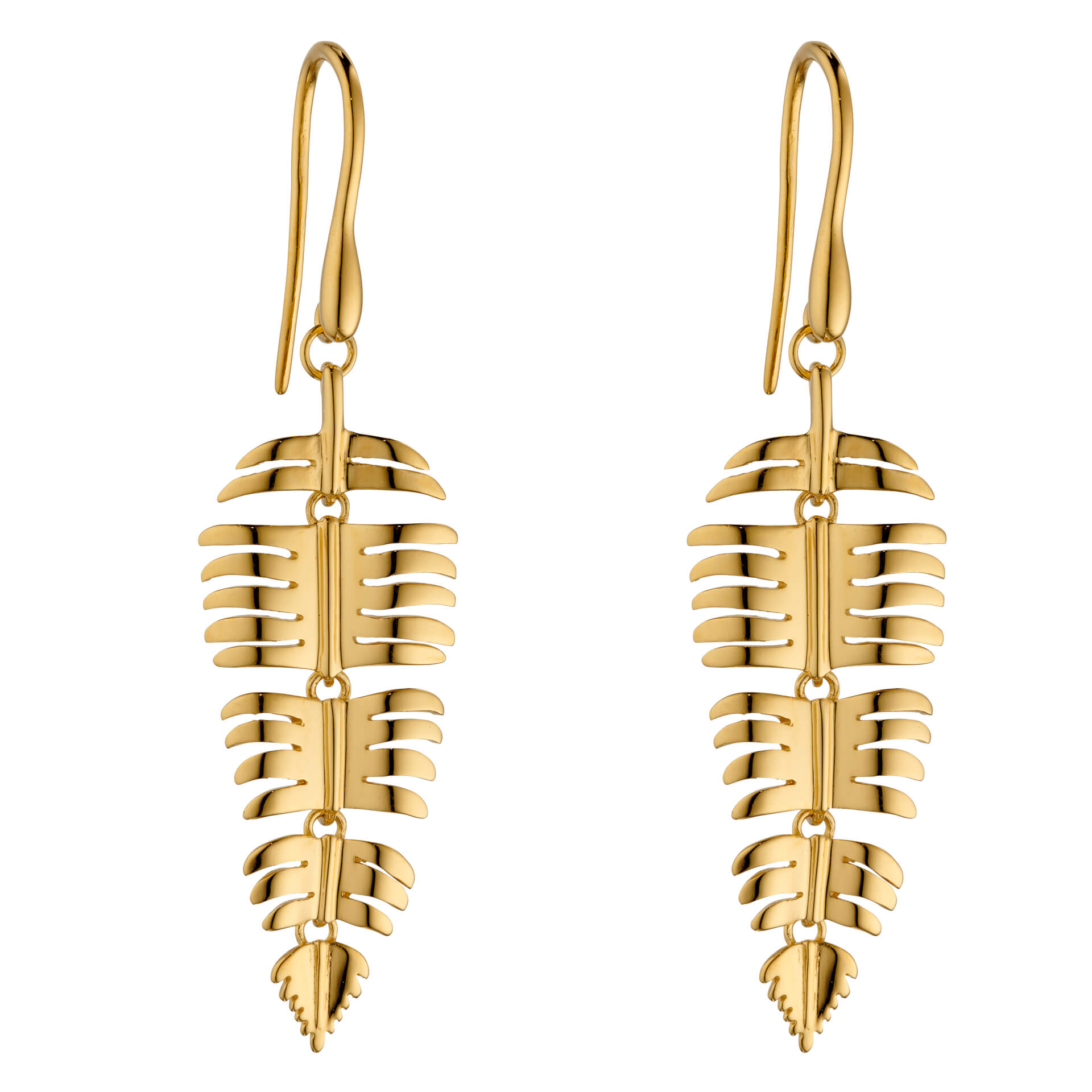 Palm Leaf Drop Earrings