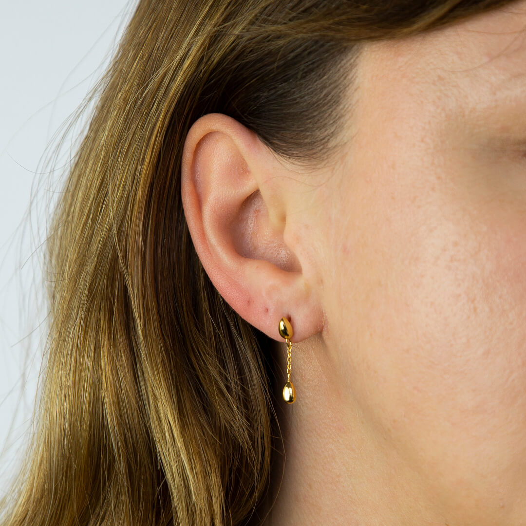 Flower Bud Drop Earrings