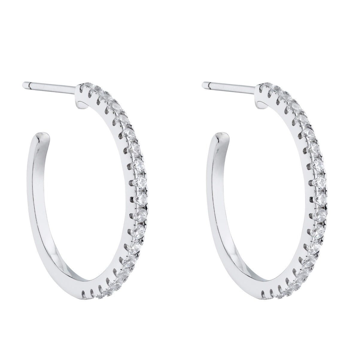 Hoop Earrings with Cubic Zirconia